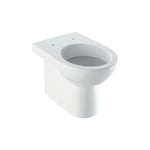 Cuvette au sol filoparete 53x35.5 blanc brillant - Geberit Selnova - Avec abattant wc soft