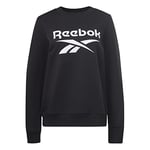 Reebok IDENTITY BIG LOGO FLEECE CREW BLACK Female TRAINING SWEATSHIRTS