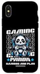 Coque pour iPhone X/XS Graphique de jeu vidéo Panda Gaming pour hommes, garçons, femmes, enfants