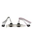 StarTech.com 2 Port 16in DB9 Serial Port Bracket to 10 Pin Header - seriell panel