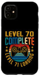 Coque pour iPhone 11 Level 70 Complete Level 71 Gamer vidéo 70e anniversaire