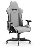 Diablo Gaming Chair, Polyester, Grey, 132 cm x 68 cm x 49.5 cm