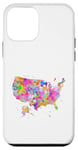 Coque pour iPhone 12 mini Carte des États-Unis