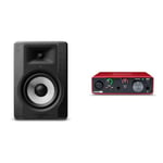 M-Audio BX5 Enceinte de Monitoring Active de 100W pour Studio et Multimedia avec woofer de 5" & Focusrite Interface Audio USB Scarlett Solo de 3e génération, pour Les guitaristes, chanteurs(Ses)