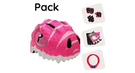 Crazy safety dino rose set   casque et protection pour enfants de 2 a 7 ans