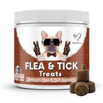 NutriPaw Flea and Tick Chews for Dogs - Natural Flea and Tick Supplement, Oral Flea Chews, No Harsh Pesticides, Natural Way to Enjoy The Spring & Summer - Bacon Flavour - For All Breeds