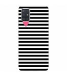 Coque Galaxy S20 PLUS raye noir blanc coeur