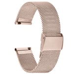 Fullmosa 22mm Mesh Watch Strap, Compatible with Samsung Galaxy Watch 46mm, Huawei Watch GT 2 Pro, Fossil Gen 5, 22mm Champagne Gold