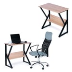 Stort Datordesk med Extra Hylla och Ergonomisk Design