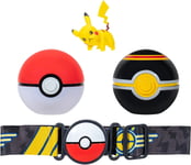 Pokemon PKW2718 Clip N GO Belt Set-Includes 2-Inch Pikachu Battle Figure with