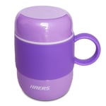 Insulated Coffee Mug with Lid and Handle, Double Wall Stainless Steel Vacuum Thermal Cup For Ladies And Gentleman[280ML/9.5OZ] (Purple)