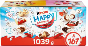 Kinder Chocolate Exclusive Happy Moments Chocolate Gift Box, 167 Chocolates, Bag