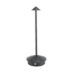 Bärbar LED-bordslampa med touchsensor, 3-nivåers ljusstyrka metallbordslampa, 3-färgs touchkontroll uppladdningsbar lampa, nattlampa, sänglampa, Di Black