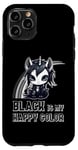 iPhone 11 Pro Black Is My Happy Color Goth Girl Emo Gothic Unicorn Case