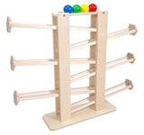 Hess Jouet en Bois 31129 – Circuit de Billes en Bois démontable avec 4 Boules Fait à la Main pour Les Tout-Petits à partir de 18 Mois Hauteur env. 57,5 cm