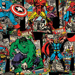 Springs Creative Marvel Comics 43/44-inch Wide 100% Cotton D/R-Vintage Character Toss 15 Yards, Other, Multicoloured, 22.86 x 59.05 x 5.08 cm