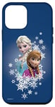 Coque pour iPhone 12 mini Disney La Reine des Neiges Anna et Elsa Sisters et Flocons de Neige