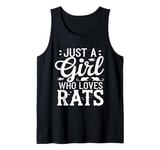 Mens Funny Rats Lover Just A Girl Who Loves Rats Cute Animals Tank Top