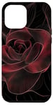 Coque pour iPhone 12 Pro Max Rose Minimalisme Abstrait Lignes Art Floral Nature