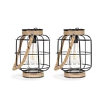 Solar Black Outdoor Lantern