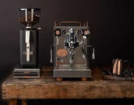 ECM - Komplett paket med Heritage Line - Espressomaskin, espressokvarn, knockbox & mjölkkanna