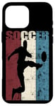 Coque pour iPhone 16 Pro Max Ballon de football vintage effet vieilli