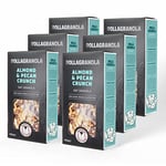 Rollagranola - Almond & Pecan Crunch Oat Granola - 6 x 400g Pack. 100% Natural, Made With Gluten Free Oats. Suitable For A Vegan Diet And Low In Sugar. Handcrafted In The UK - 400g Pack of 6