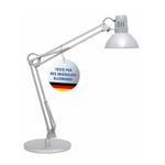 MAUL lampe de bureau MAULstudy en métal | Lampe LED professionnelle | Lampe sur pied flexible pour le bureau et l'atelier | Haute qualité d'éclairage à LED | Lampe bureau sans ampoule | Argenté