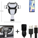 Car holder air vent mount for Oppo A16 cell phone mount