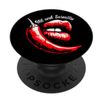 Hot And Sarcastic - Funny Red Lips Hot Chili Lover PopSockets PopGrip Adhésif