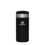 Stanley Aerolight Transit Mug Isotherme Café 0.35L - 4 Heures Chaud - 6 Heures Froid - Couvercle Étanche et Blocable - Thermos - Lavable au Lave-Vaisselle - Black Metallic