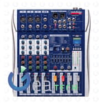 Audiodesign Pro Mixer Professionnel 3+1+1 Canaux - Usb Et Bt