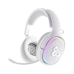 NewSkill Casque de Jeu sans Fil Aton Ivory, Microphone intégré, autonomie de 18 Heures, configurable RGB, Bluetooth 5.0, Casque d'ordinateur Ergonomique, Compatible PC/PS4/PS5/Mac/XBOX/Android Blanc