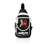 PAPLIU Crossbodybag Unisex Teenagers USB Charging Shoulder Bags Uzumaki Naruto Cartoon Messenger Bag Uchiha Sasuke Anime Chest Bag Handbag