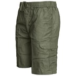 Mens Plain Shorts Cargo Combat Casual Summer Beach Cotton 7 Pockets Pants M-XXXL, Khaki - Cotton Blend, 3XL