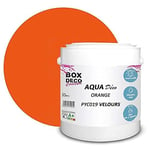 BOX DECO COULEURS Peinture murale acrylique aspect velours Aqua Déco - 2,5L, Orange