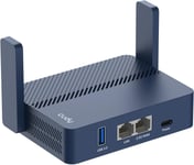 AX3000 Routeur de Voyage Wi-FI de Poche 6 Gigabits, Port Ethernet RJ45 2,5 Gbit/s, prolongateur/répéteur pour hôtel et réseau Public, WISP, Client et Serveur VPN, USB 3.0, TR3000