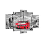 Impression sur Toile 150x100cm Tableaux Image Trafalgar square taxi londres