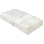 Oreiller mémoire de forme BeauErgo fk Coussin orthopédique en bambou - 55x35x11 cm - Oreiller ergonomique en mousse - Beautissu