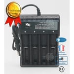 INN® Laddare 4-platser 3,7V litiumbatteri 1,5V nickel-kadmiumbatteri USB fyra oberoende laddningsställ