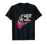 I Love Rock And Roll | Skeleton Playing Guitar | Rock Music T-Shirt