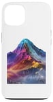 Coque pour iPhone 13 Illusion d'optique de montagne Nature Pic Paysage Motif