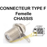 CONNECTEUR TYPE F CHASSIS FEMELLE POUR CABLE ANTENNE SATELLITE