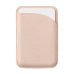 Puro Mag Wallet Kunst Skinn Kortholder for Mobil - MagSafe Kompatibel - Rosa