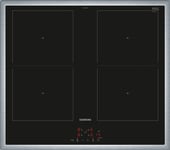 Siemens Iq500 Em645cqb6e, Svart, Inbyggnad, 60 Cm, Zon Induktionshäll, Keramik, 4 Zon(Er)