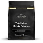 Protein Works - Total Mass Matrix Extreme Mass Gainer | High Calorie Protein Powder | Mass Building Protein Shake | Weight Gainer Protein Powder | 5 Servings | Cookies 'n' Cream | 1.325kg