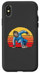 Coque pour iPhone X/XS Break Dancing Sasquatch B-Boy Bigfoot Dancer 80s Sunset