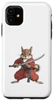 Coque pour iPhone 11 Anime Samurai Squirrel Warrior Kids