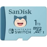 SanDisk 1To Pokémon Ronflex microSDXC, Carte SD Switch, UHS-I Carte, jusqu'à 100 MB/s, pour Les Consoles Nintendo Switch, Produit sous Licence Nintendo, Class 10, U3