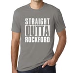 Homme Tee-Shirt Tout Droit Sorti De Rockford - Straight Outta Rockford - T-Shirt Graphique Éco-Responsable Vintage Cadeau Nouveauté